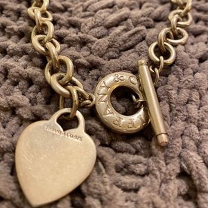 Authentic 925 Tiffany & Co. Heart Toggle Necklace